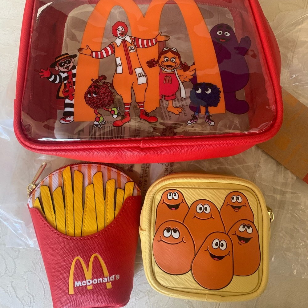 McDonald’s Characters Cosmetic Makeup Bag Set NWT